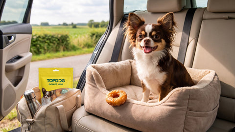 Kausnacks unterwegs: was auf Reisen mit Hund gehört