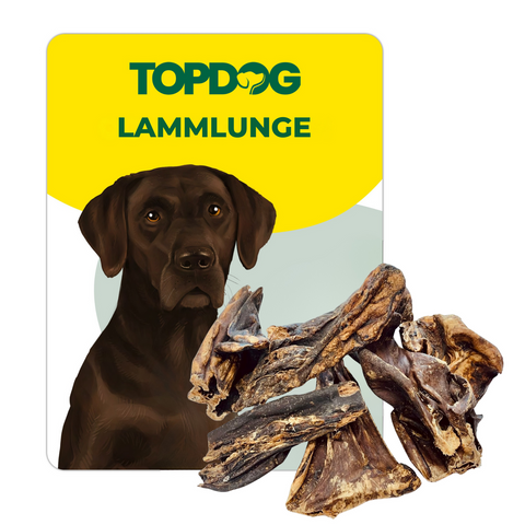 TOPDOG Lammlunge – Naturkauartikel für Hunde (500 g, ohne Zusätze)