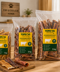 TOPDOG Rinderkopfhaut 20–30 cm – Naturkauartikel für Hunde (100 % Rind, ohne Zusatzstoffe)