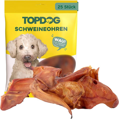 TOPDOG Schweineohren – Naturkauartikel aus eigener Herstellung (ohne Zusatzstoffe)