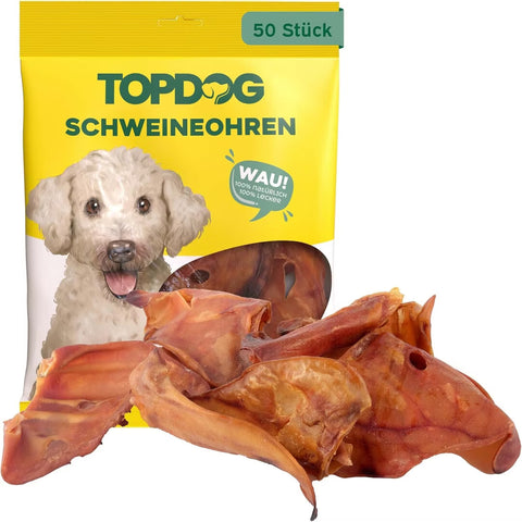 TOPDOG Schweineohren – Naturkauartikel aus eigener Herstellung (ohne Zusatzstoffe)