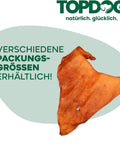 TOPDOG Knabberohren vom Büffel – Naturkauartikel für Hunde (fettarm, ohne Zusatzstoffe)