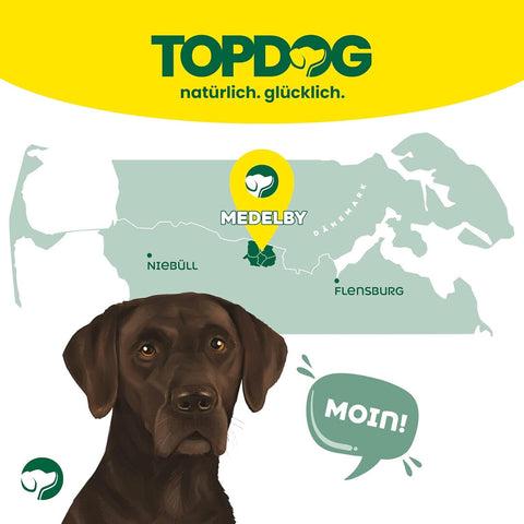 TOPDOG Knabberohren vom Büffel – Naturkauartikel für Hunde (fettarm, ohne Zusatzstoffe)