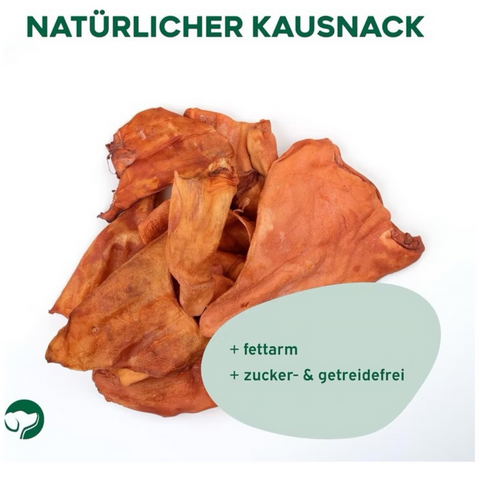 TOPDOG Knabberohren vom Büffel – Naturkauartikel für Hunde (fettarm, ohne Zusatzstoffe)