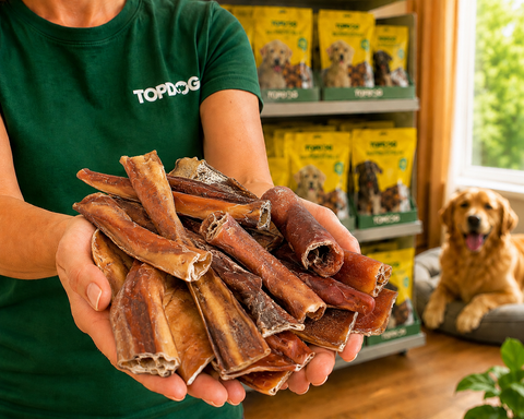 TOPDOG Rinderkopfhaut 20–30 cm – Naturkauartikel für Hunde (100 % Rind, ohne Zusatzstoffe)
