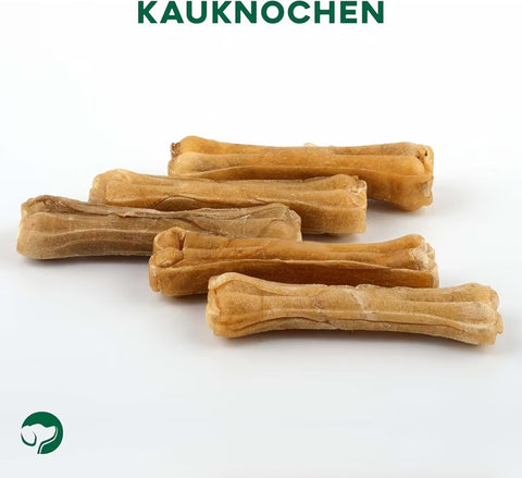 TOPDOG Kauknochen 12 cm – Naturkauartikel aus gepresster Rinderkopfhaut (ohne Zusatzstoffe)