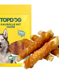 TOPDOG Kaurolle mit Huhn Dental Care – Kausnack für Hunde (5 Stück, zuckerfrei)