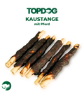 TOPDOG Kaustange mit Pferd – Kausnack für Hunde (70 g, Pferdefleisch mit Rinderhaut)