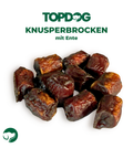 TOPDOG Knusperbrocken mit Ente – Trainingssnack für Hunde (70 g, 90 % Entenfilet)