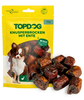 TOPDOG Knusperbrocken mit Ente – Trainingssnack für Hunde (70 g, 90 % Entenfilet)