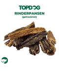 TOPDOG Rinderpansen 10 × 100 g – Naturkauartikel für Hunde (Portionsbeutel, ohne Zusatzstoffe)