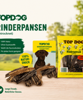 TOPDOG Rinderpansen 10 × 100 g – Naturkauartikel für Hunde (Portionsbeutel, ohne Zusatzstoffe)