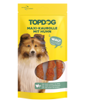 TOPDOG Maxi Kaurolle Hühnerbrust – Kausnack für Hunde (3 Stück, getreidefrei, zuckerfrei)