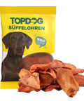 TOPDOG Knabberohren vom Büffel – Naturkauartikel für Hunde (fettarm, ohne Zusatzstoffe)