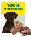 TOPDOG Rinderstrossen – Naturkauartikel für Hunde (100 % Rind, ohne Zusatzstoffe)