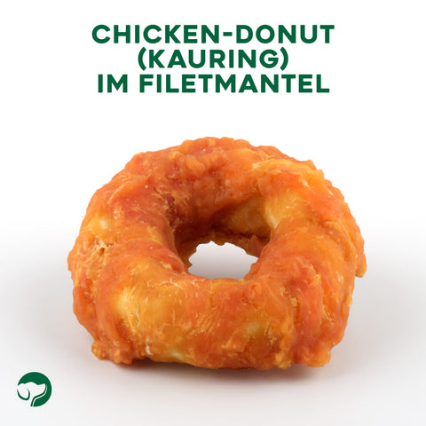 TOPDOG Chicken-Donut Dental Care – Kausnack für Hunde (Rinderhaut mit Hühnerbrustfilet, zuckerfrei)
