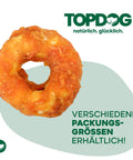 TOPDOG Chicken-Donut Dental Care – Kausnack für Hunde (Rinderhaut mit Hühnerbrustfilet, zuckerfrei)