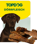 TOPDOG Dörrfleisch vom Rind – Naturkauartikel für Hunde (250 g, ohne Zusätze)