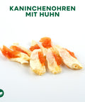 TOPDOG Kaninchenohren mit Hühnerfilet – Kausnack für Hunde (70 g, ohne Zusatzstoffe)