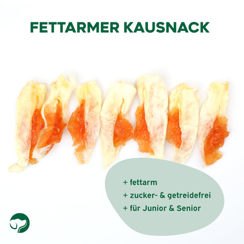 TOPDOG Kaninchenohren mit Hühnerfilet – Kausnack für Hunde (70 g, ohne Zusatzstoffe)