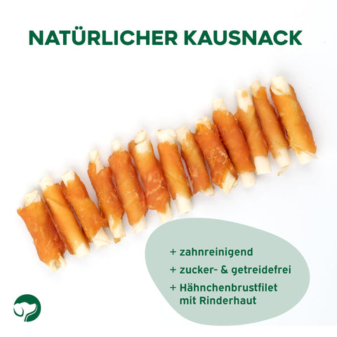 TOPDOG Kaustange mit Huhn Mini – Kausnack für kleine Hunde (70 g, zuckerfrei, getreidefrei)