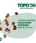 TOPDOG Lobhappen Rinderlunge – Trainingssnack für Hunde (70 g, 100 % Rinderlunge)