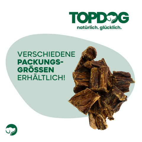 TOPDOG Rinderlunge – Naturkauartikel für Hunde (fettarm, ohne künstliche Zusätze)