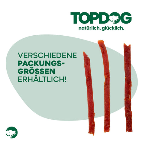 TOPDOG Entenbrustfilet in Streifen – Trainingssnack für Hunde (80 g, 96,8 % Ente)