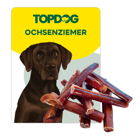 TOPDOG Ochsenziemer 12 cm – Naturkauartikel für Hunde (ohne Zusatzstoffe)