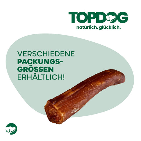TOPDOG Ochsenziemer 12 cm – Naturkauartikel für Hunde (ohne Zusatzstoffe)