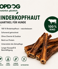 TOPDOG Rinderkopfhaut 20–30 cm – Naturkauartikel für Hunde (100 % Rind, ohne Zusatzstoffe)