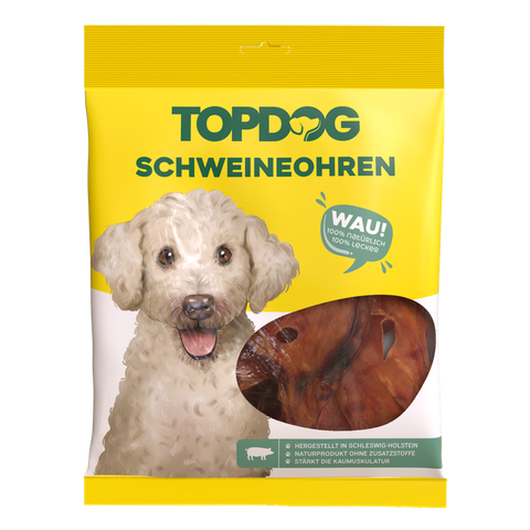 TOPDOG Probierpaket für mittelgroße und große Hunde – 4 Beutel Kausnacks