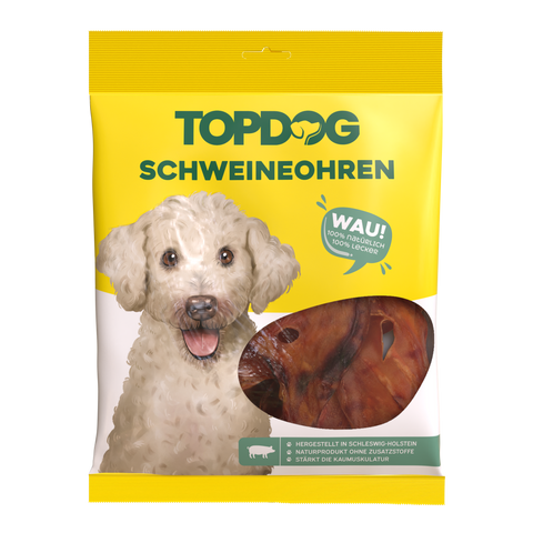 TOPDOG Schweineohren – Naturkauartikel aus eigener Herstellung (ohne Zusatzstoffe)